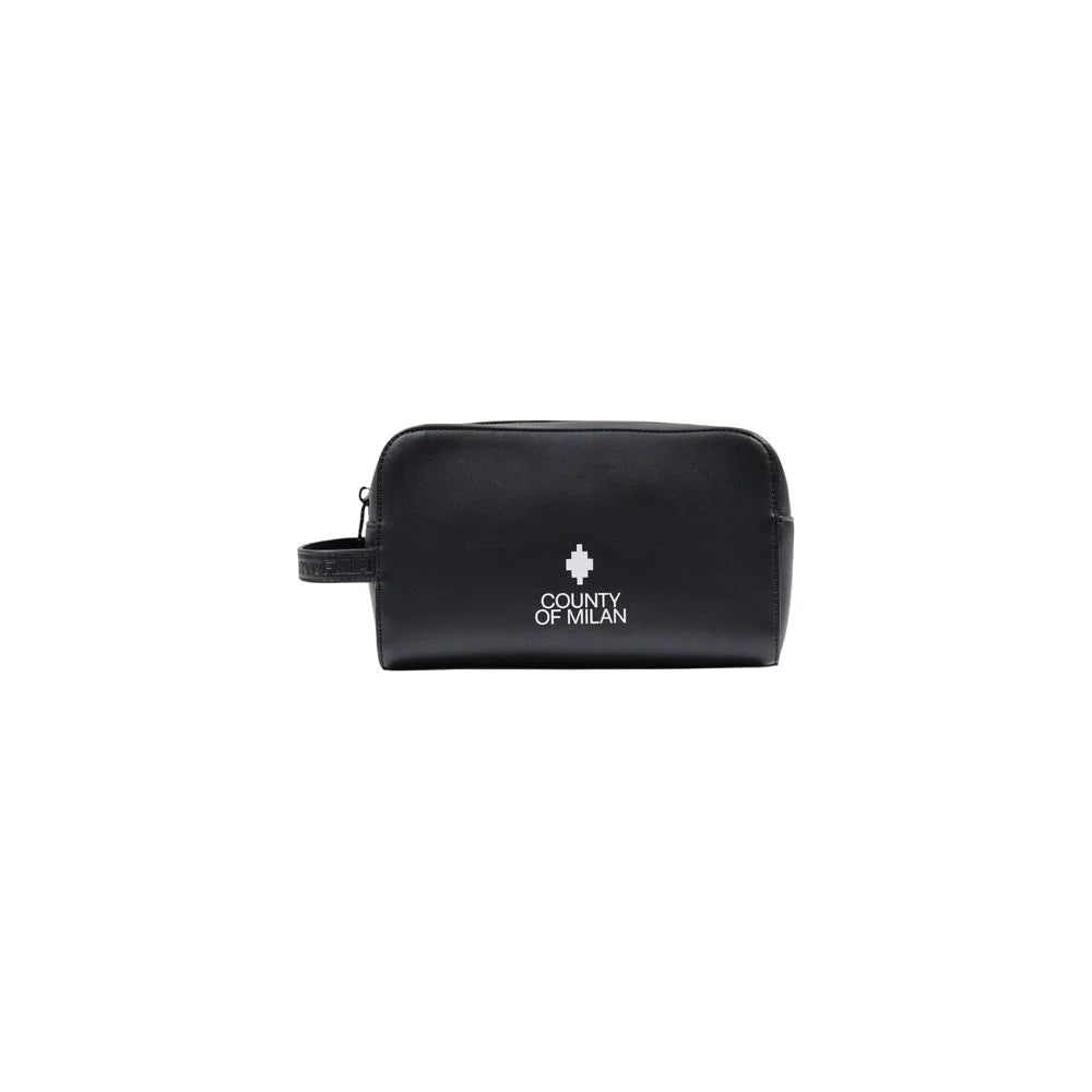 County of Milan Black Polyethylene Clutch Bag - Toiletry Bags