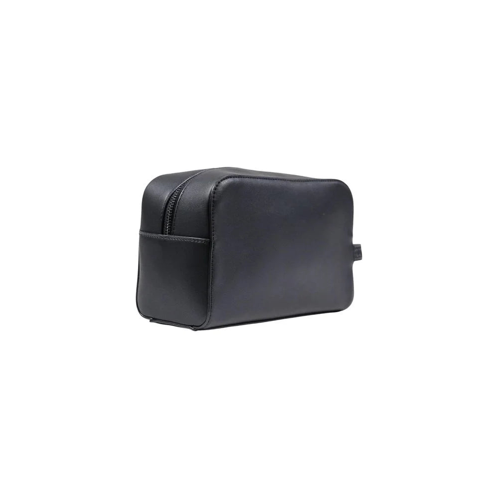 County of Milan Black Polyethylene Clutch Bag - Toiletry Bags