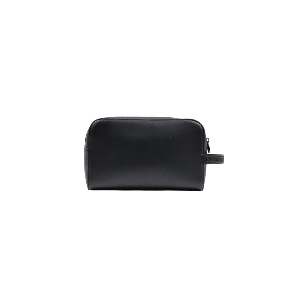 County of Milan Black Polyethylene Clutch Bag - Toiletry Bags