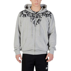 County of Milan Gray Cotton Hoodie - Hoodies