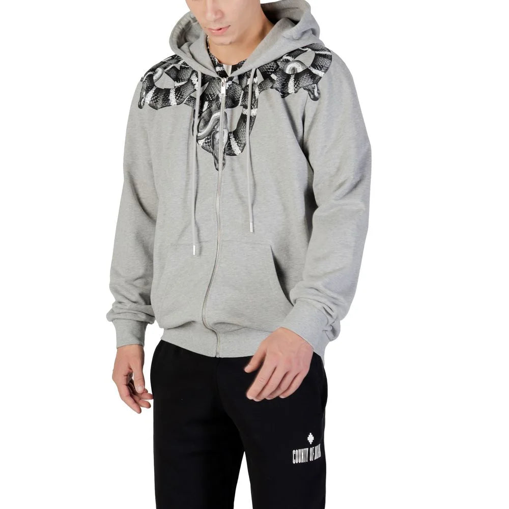 County of Milan Gray Cotton Hoodie - Hoodies