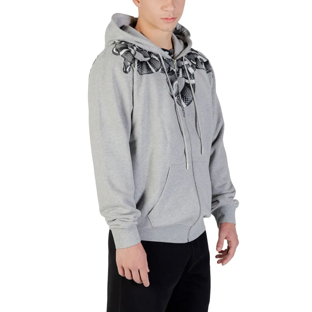 County of Milan Gray Cotton Hoodie - Hoodies