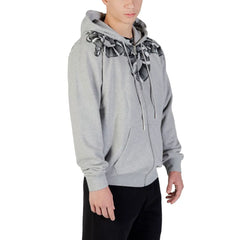 County of Milan Gray Cotton Hoodie - Hoodies