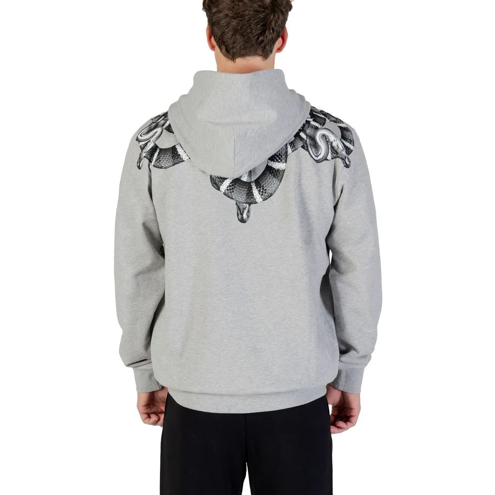 County of Milan Gray Cotton Hoodie - Hoodies