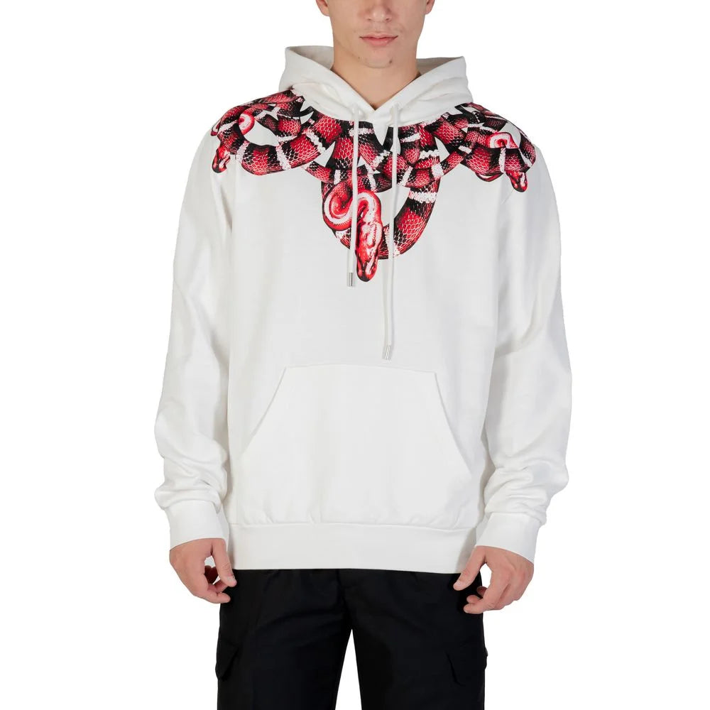 County of Milan White Cotton Hoodie - Hoodies
