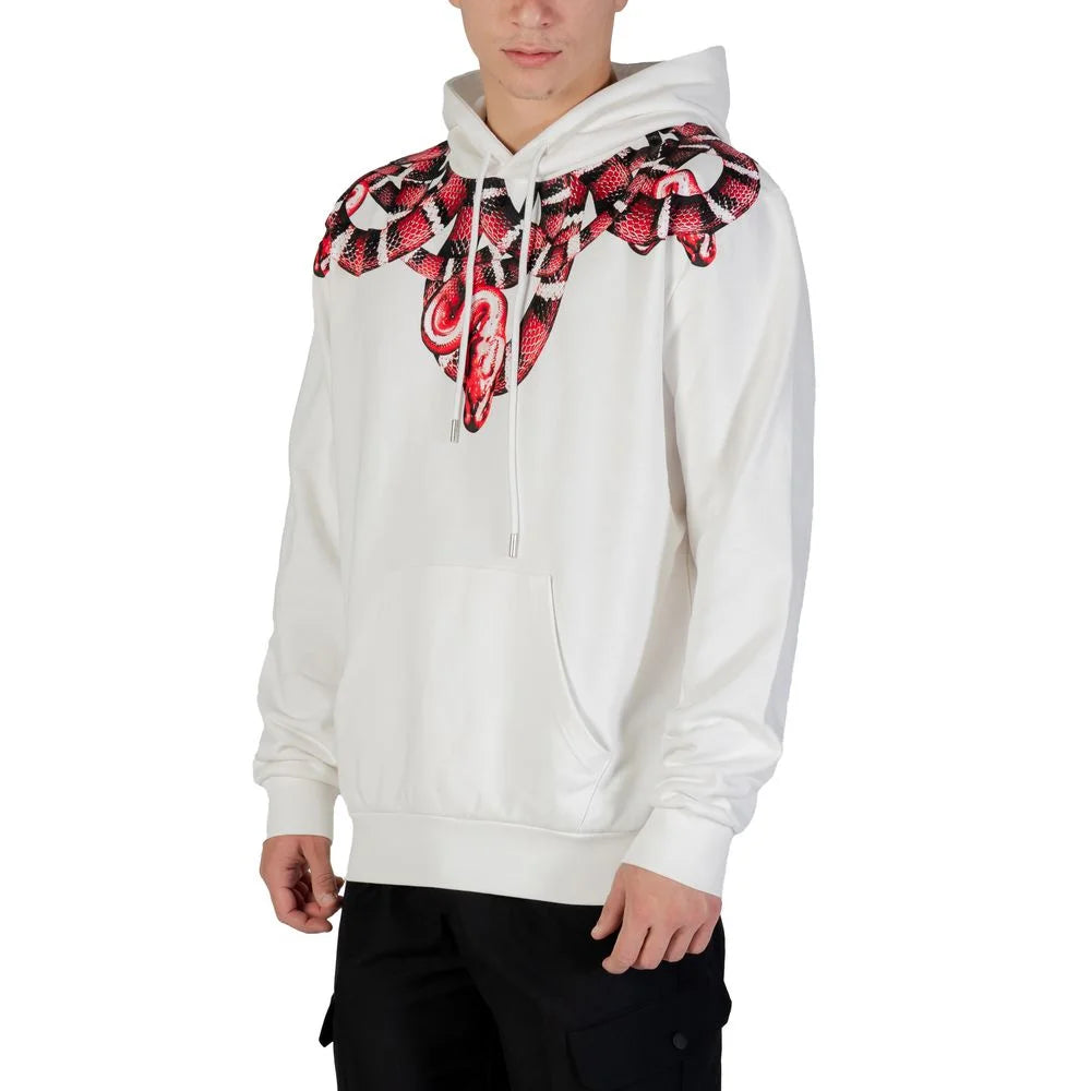 County of Milan White Cotton Hoodie - Hoodies