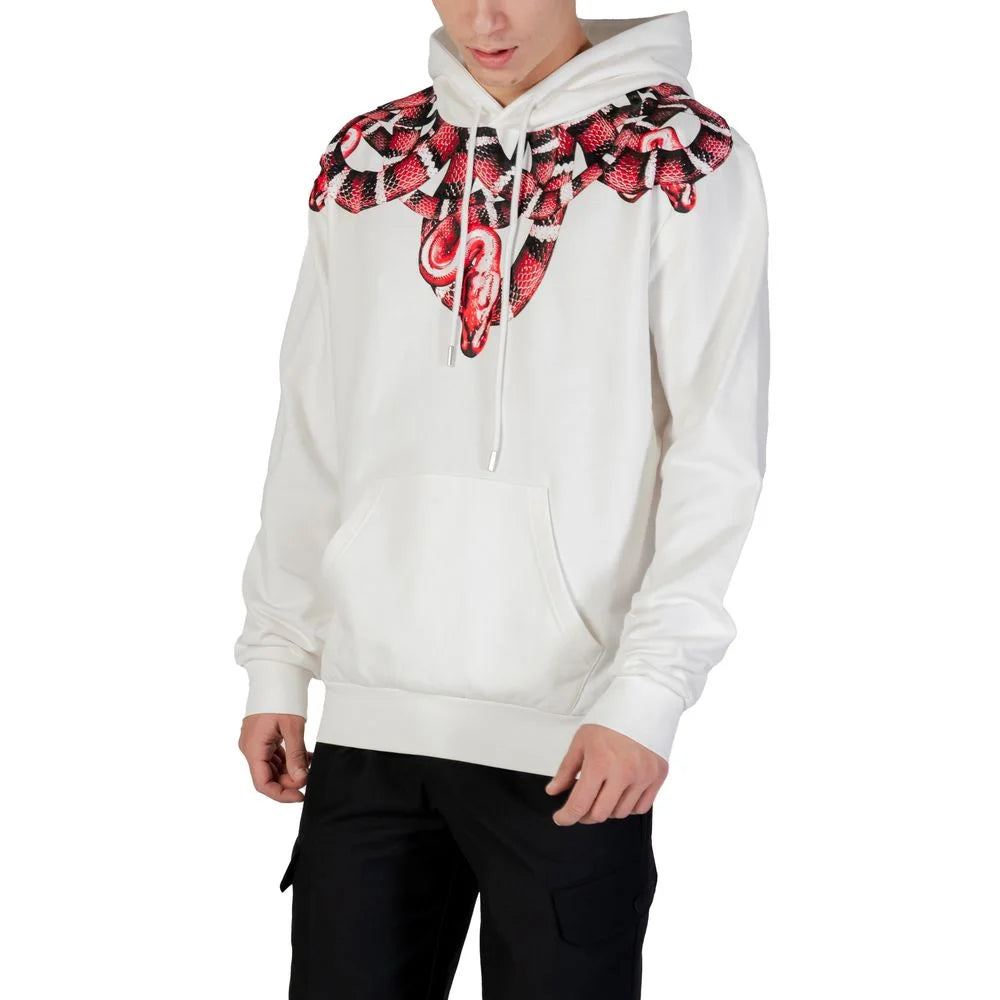 County of Milan White Cotton Hoodie - Hoodies