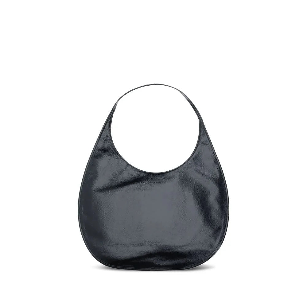 Courrèges Black Calf Leather Bos Taurus Shoulder Bag