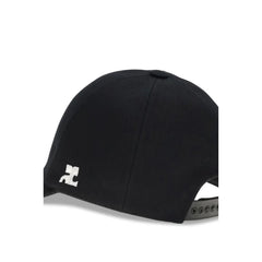 Courrèges Black Cotton Cap (Baseball Hat) - M