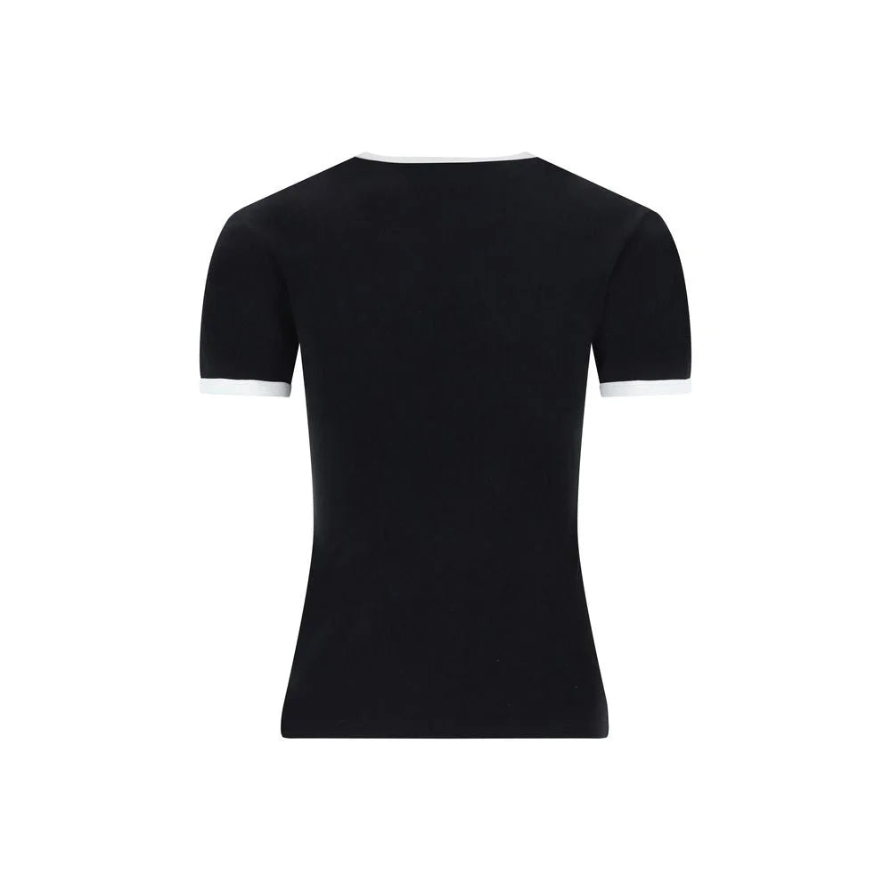 Courrèges Black Cotton T-Shirt