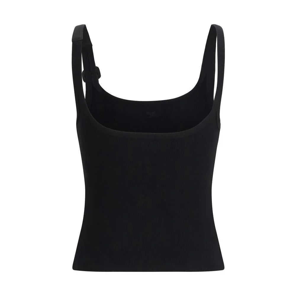Courrèges Black Cotton Top