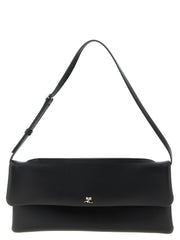 Courrèges Black Cowhide Clutch Bag