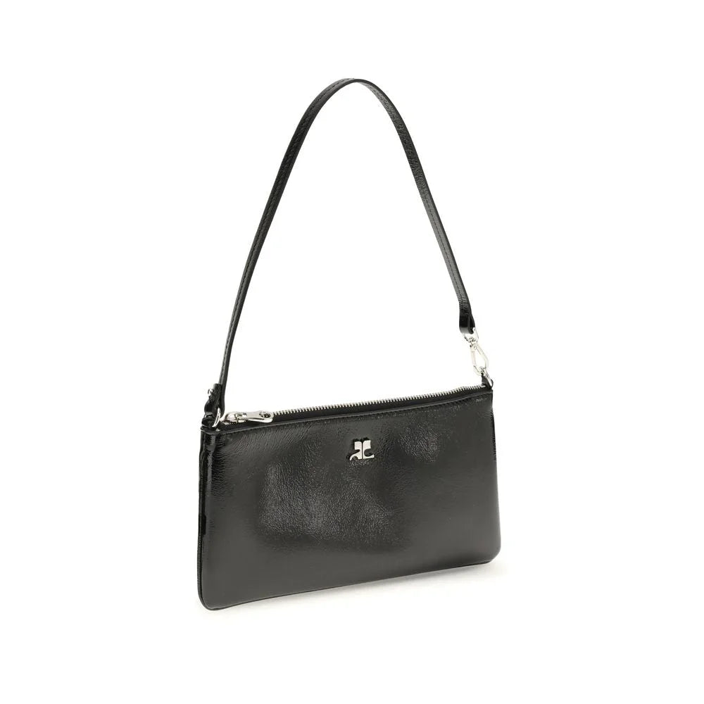 Courrèges Black Cowhide Shoulder Bag