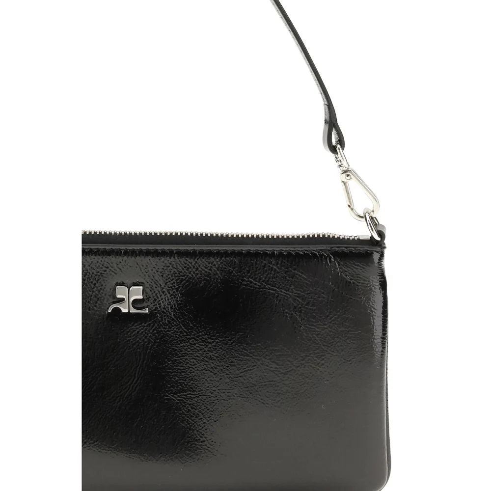 Courrèges Black Cowhide Shoulder Bag