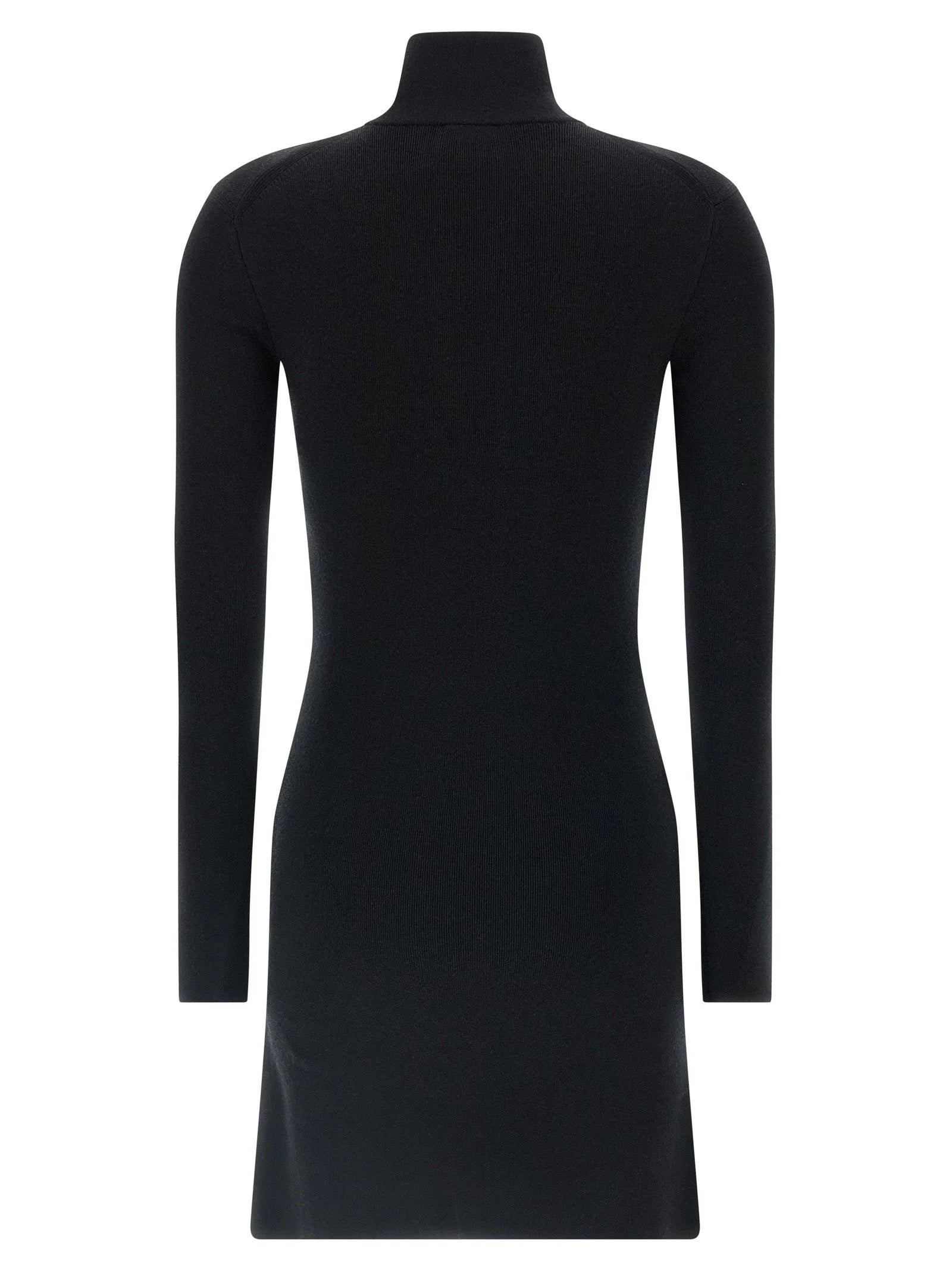 Courrèges Black Merino Wool Short Dress - XS