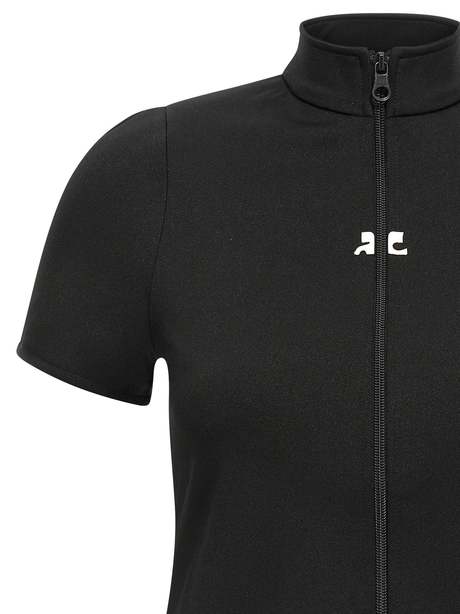 Courrèges Black Polyester Top - XS