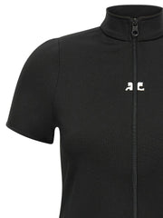 Courrèges Black Polyester Top - XS