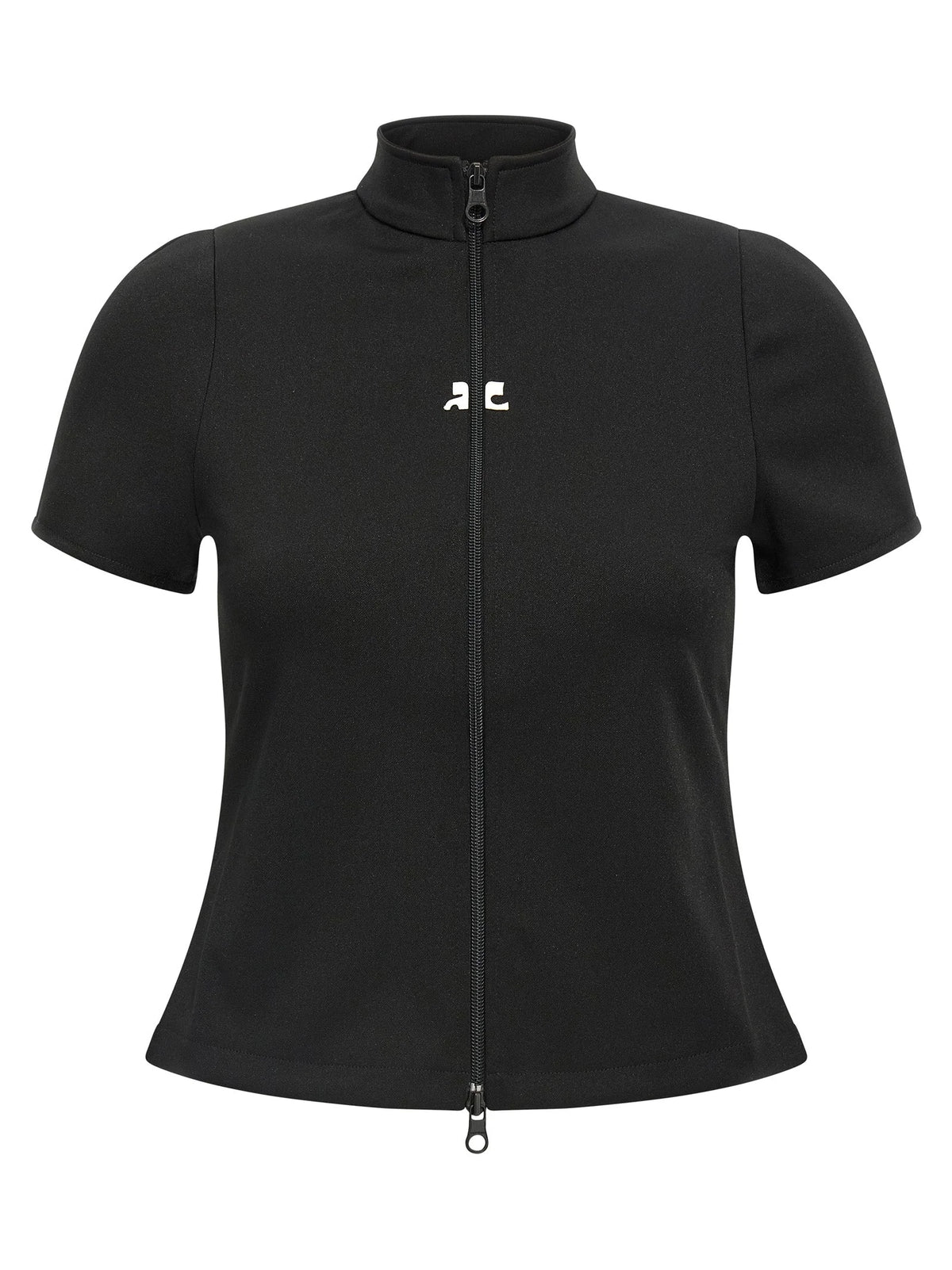Courrèges Black Polyester Top - XS