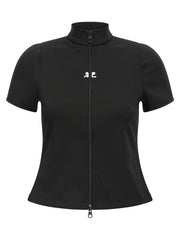 Courrèges Black Polyester Top - XS
