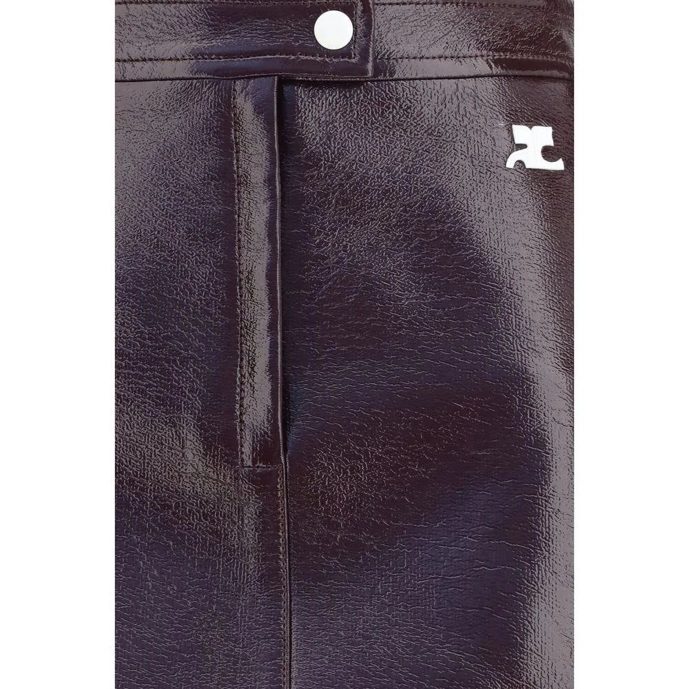 Courrèges Bordeaux Cotton Mini Skirt - IT36 | XS