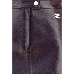Courrèges Bordeaux Cotton Mini Skirt - IT36 | XS