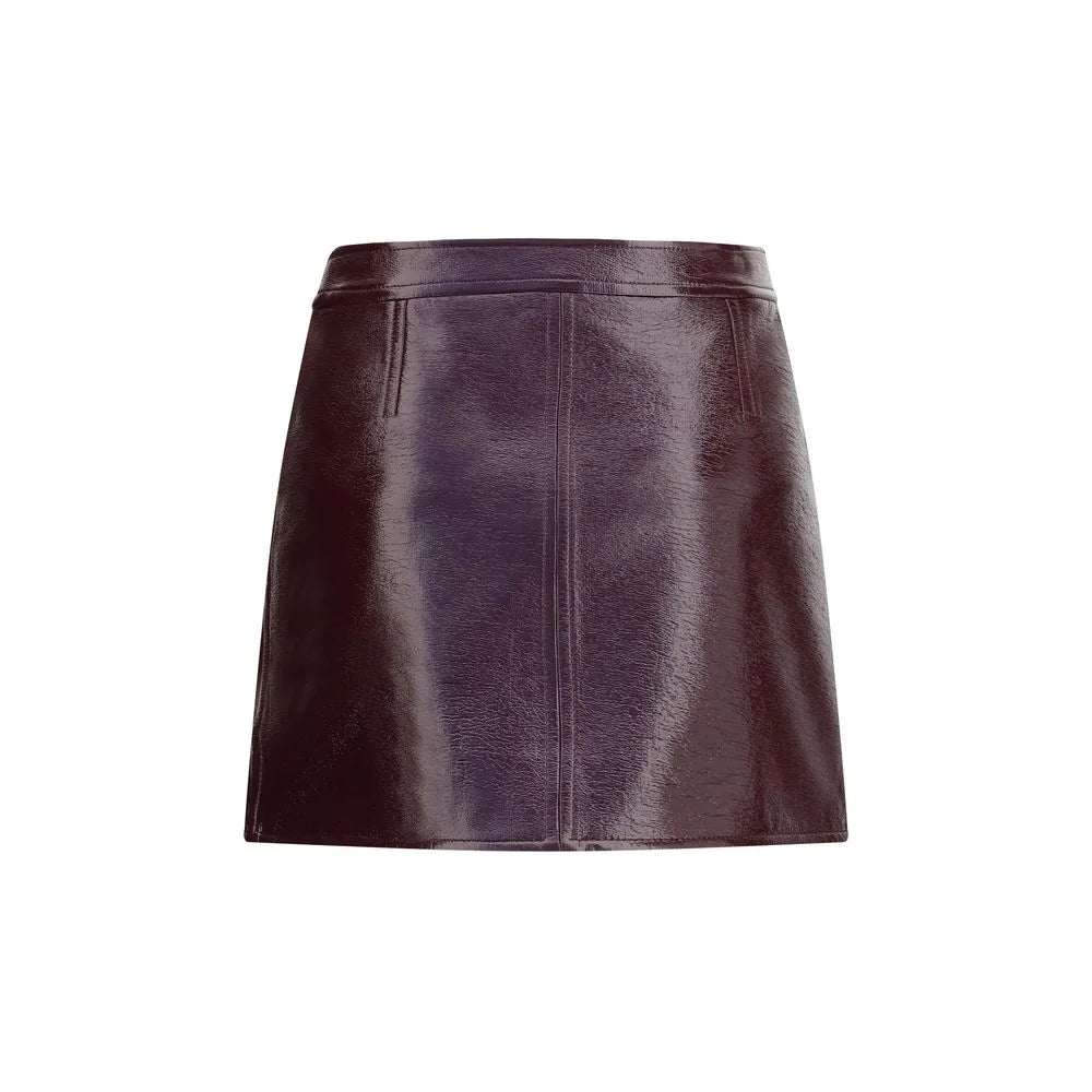 Courrèges Bordeaux Cotton Mini Skirt - IT36 | XS