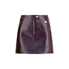 Courrèges Bordeaux Cotton Mini Skirt - IT36 | XS