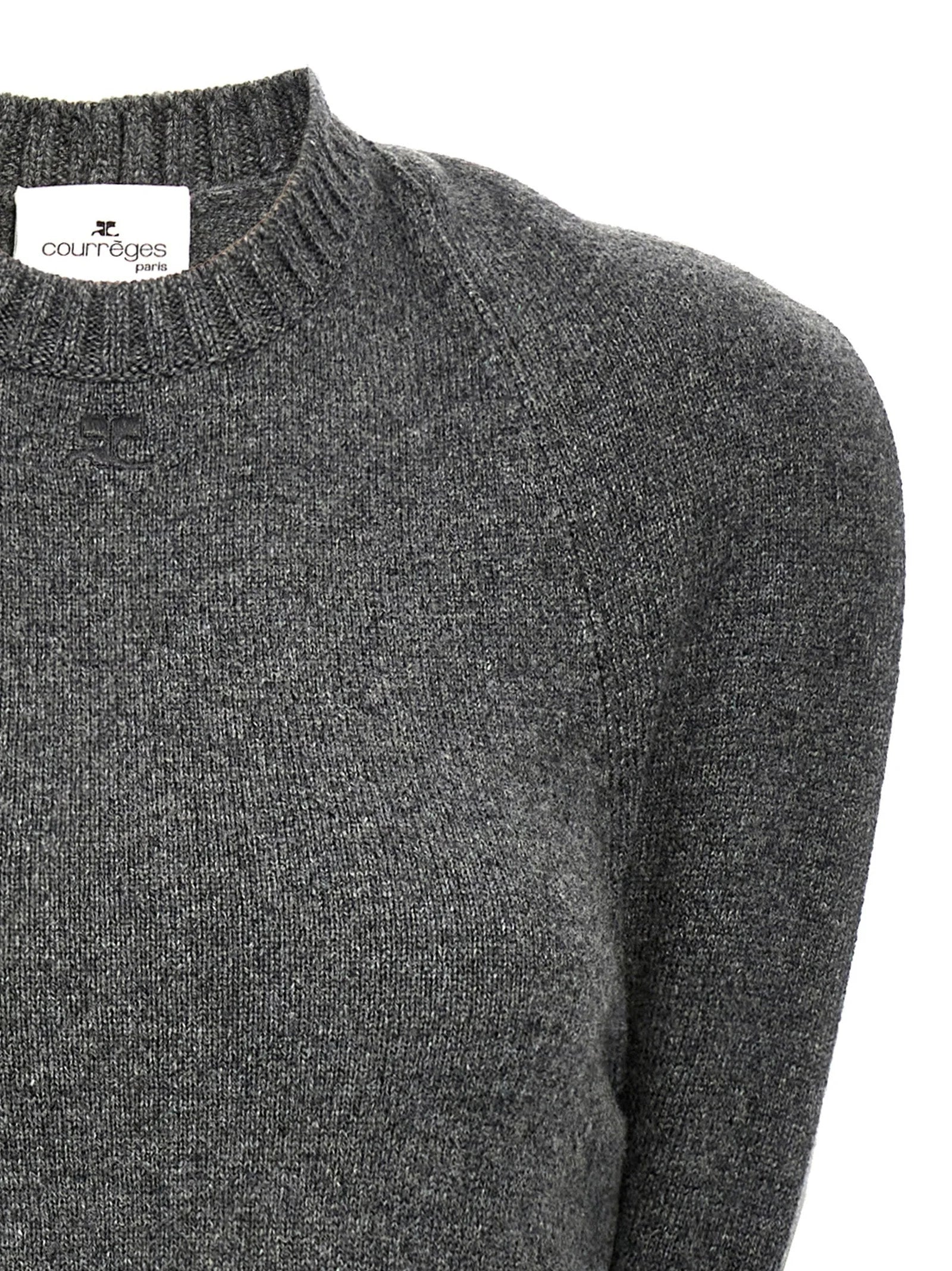 Courrèges Gray Wool Midi Dress