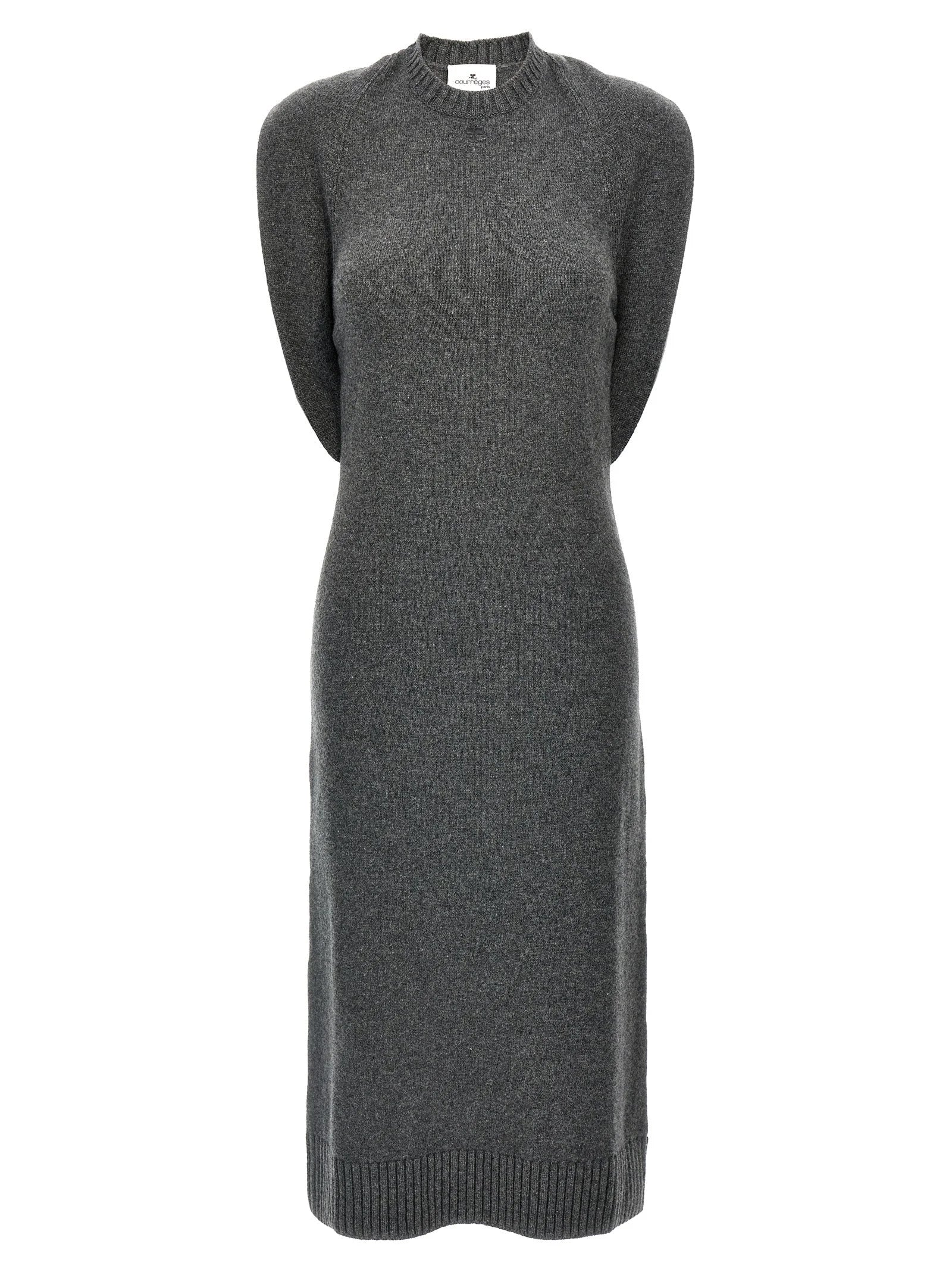 Courrèges Gray Wool Midi Dress
