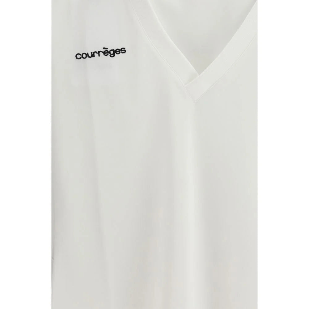 Courrèges White Cotton Polo Shirt