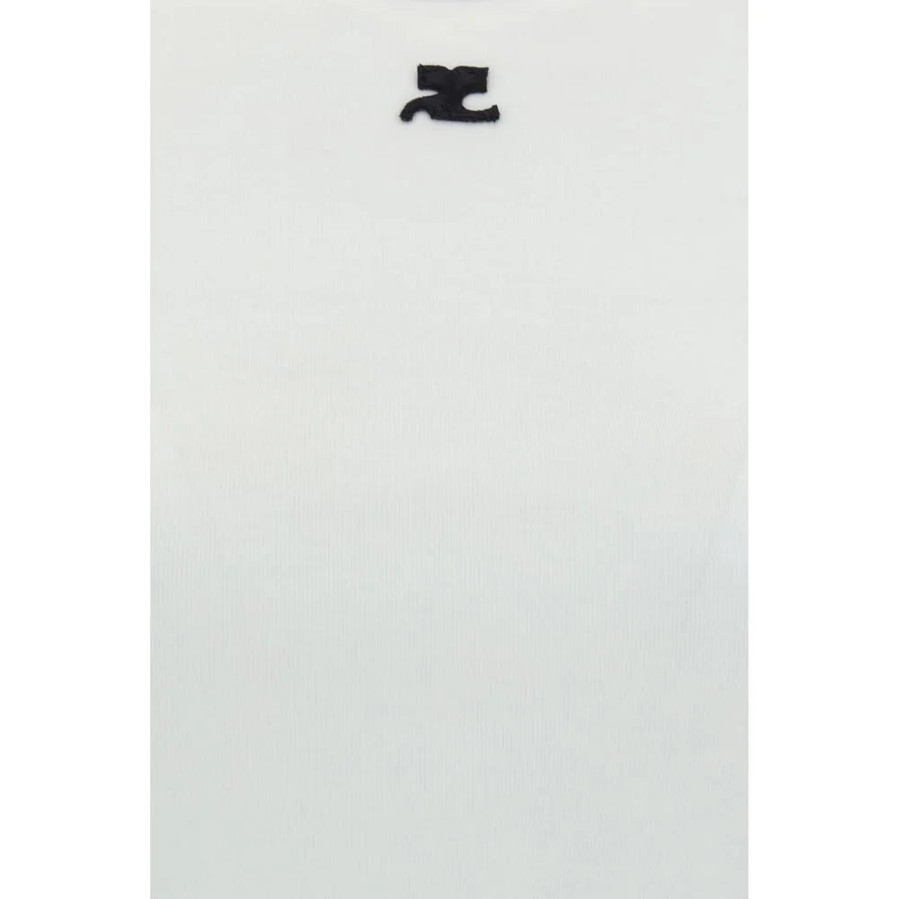 Courrèges White Cotton T-Shirt