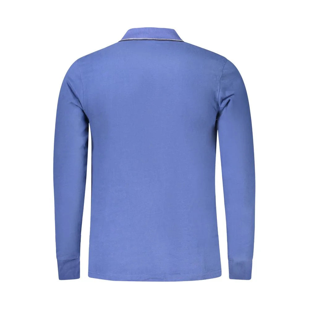 Coveri Moving Blue Cotton Polo Shirt - M