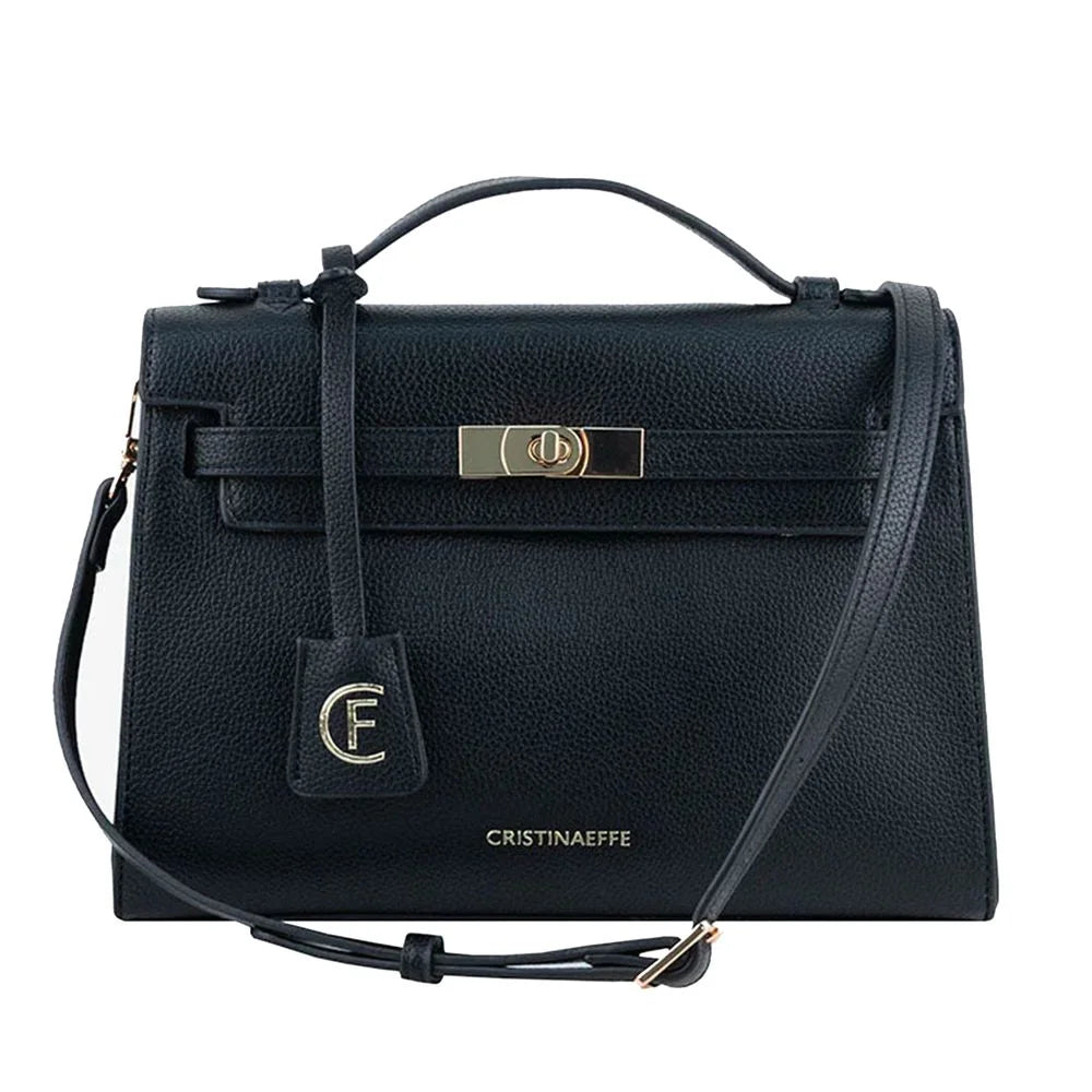 CRISTINAEFFE Black Artificial Leather Women Crossbody Bag - Cross Body Bags