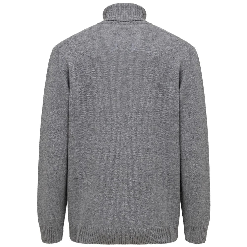 Cruciani Gray Cashmere Turtleneck - IT52 | XL - Sweaters