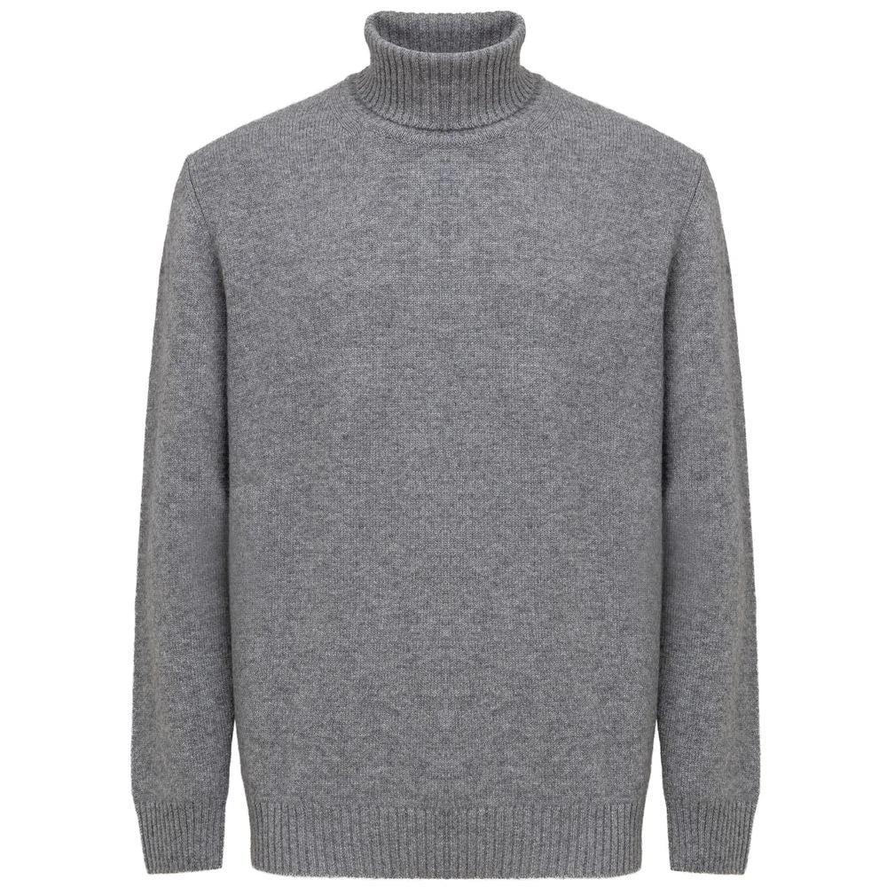 Cruciani Gray Cashmere Turtleneck - IT52 | XL - Sweaters