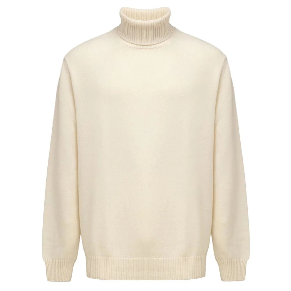 Cruciani White Cashmere Turtleneck - IT54 | XXL - Sweaters