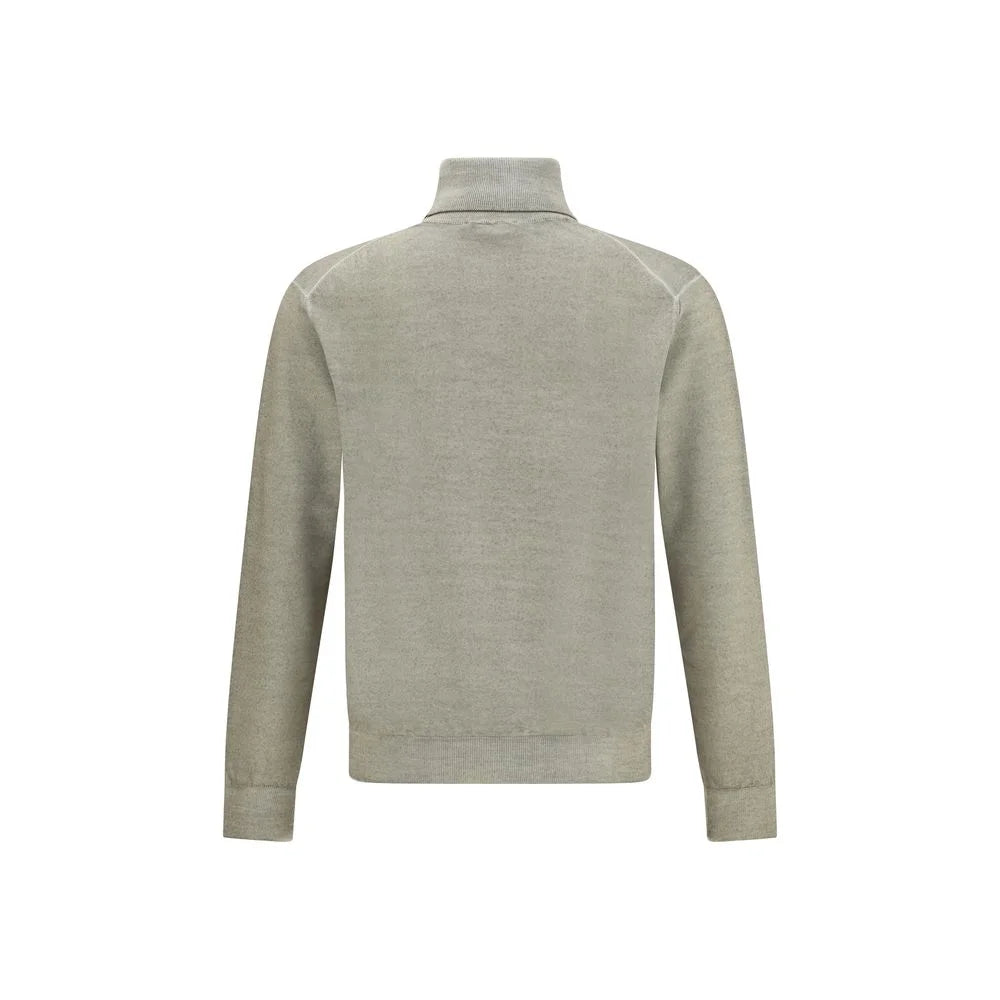 Cruciani Wool Green Turtleneck - Sweaters