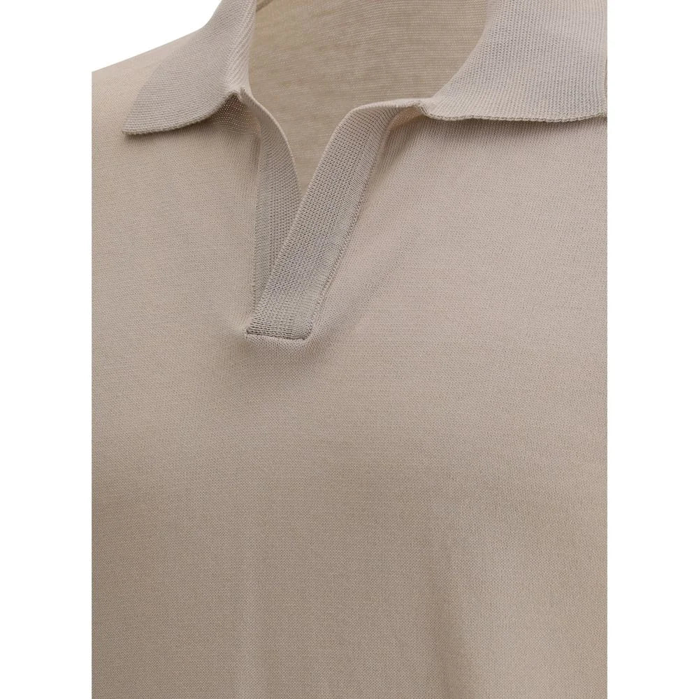 Cruna Beige Cotton Polo Shirt - IT54 | XXL