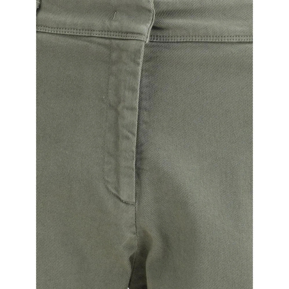 Cruna Green Cotton Casual Pants