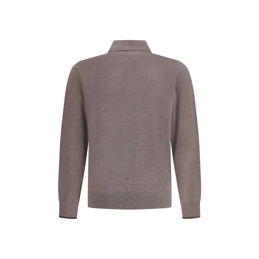 Cruna Knitted Long Sleeved Polo Shirt - Sweaters