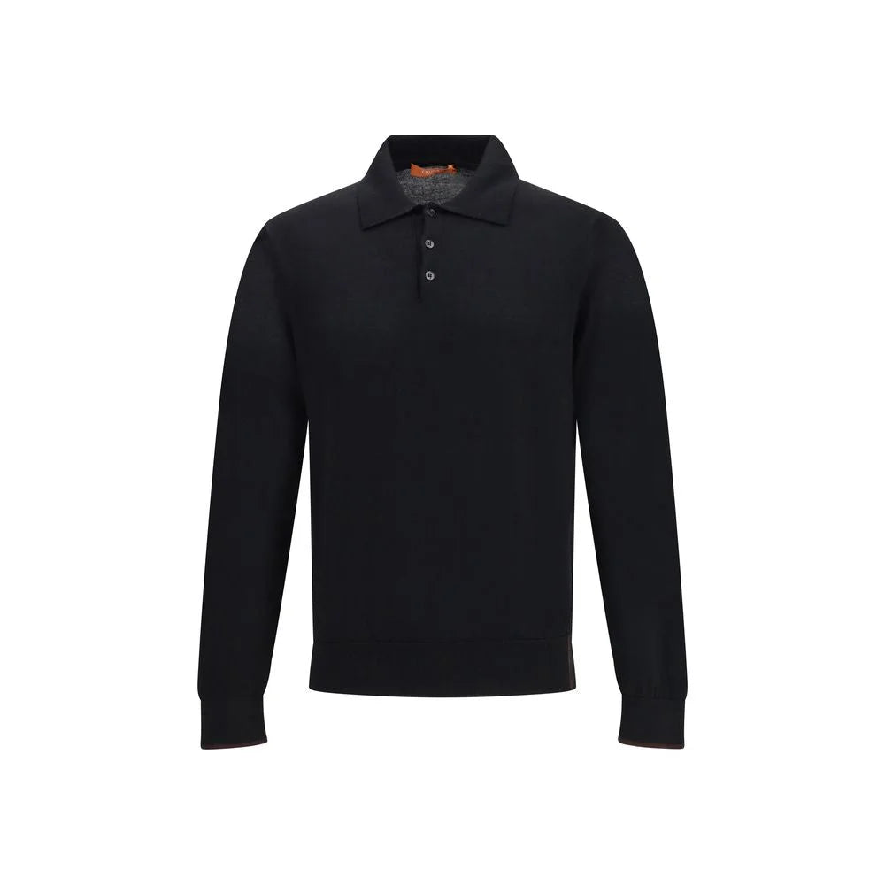 Cruna Knitted Long Sleeved Polo Shirt - Sweaters