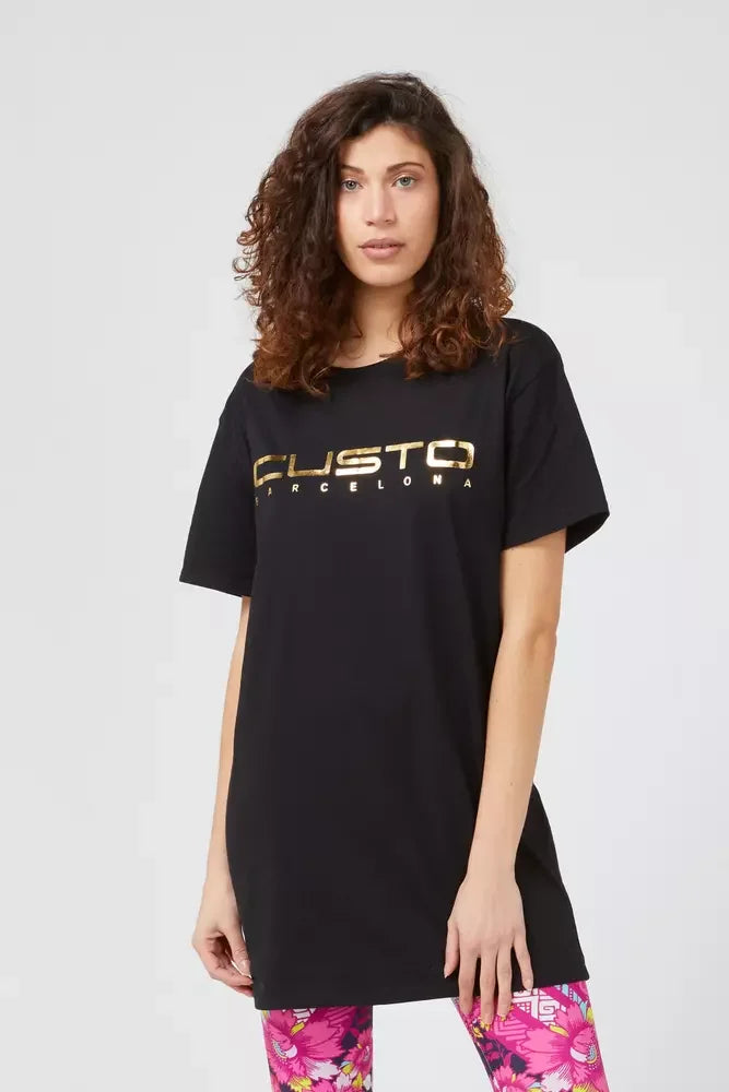 Custo Barcelona Black Cotton Women T-Shirt - T-Shirts