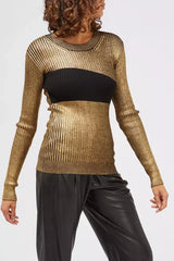 Custo Barcelona Gold Wool Women Sweater - Sweaters