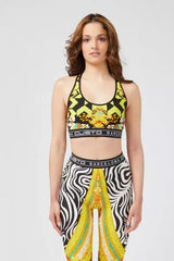 Custo Barcelona Yellow Polyamide Women Top - Sports Bras