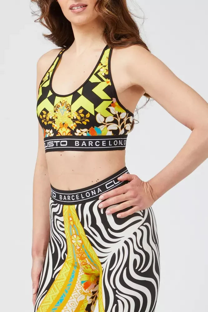 Custo Barcelona Yellow Polyamide Women Top - Sports Bras