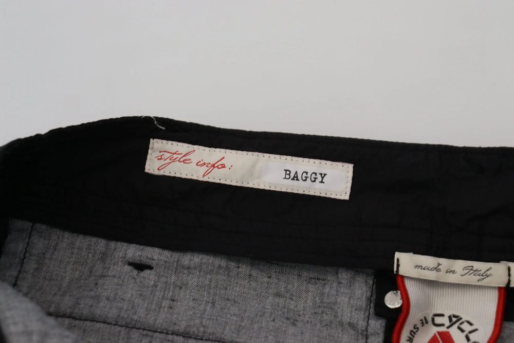 CYCLE Black Cotton Baggy High Waist Women Pants - W28 - Trousers