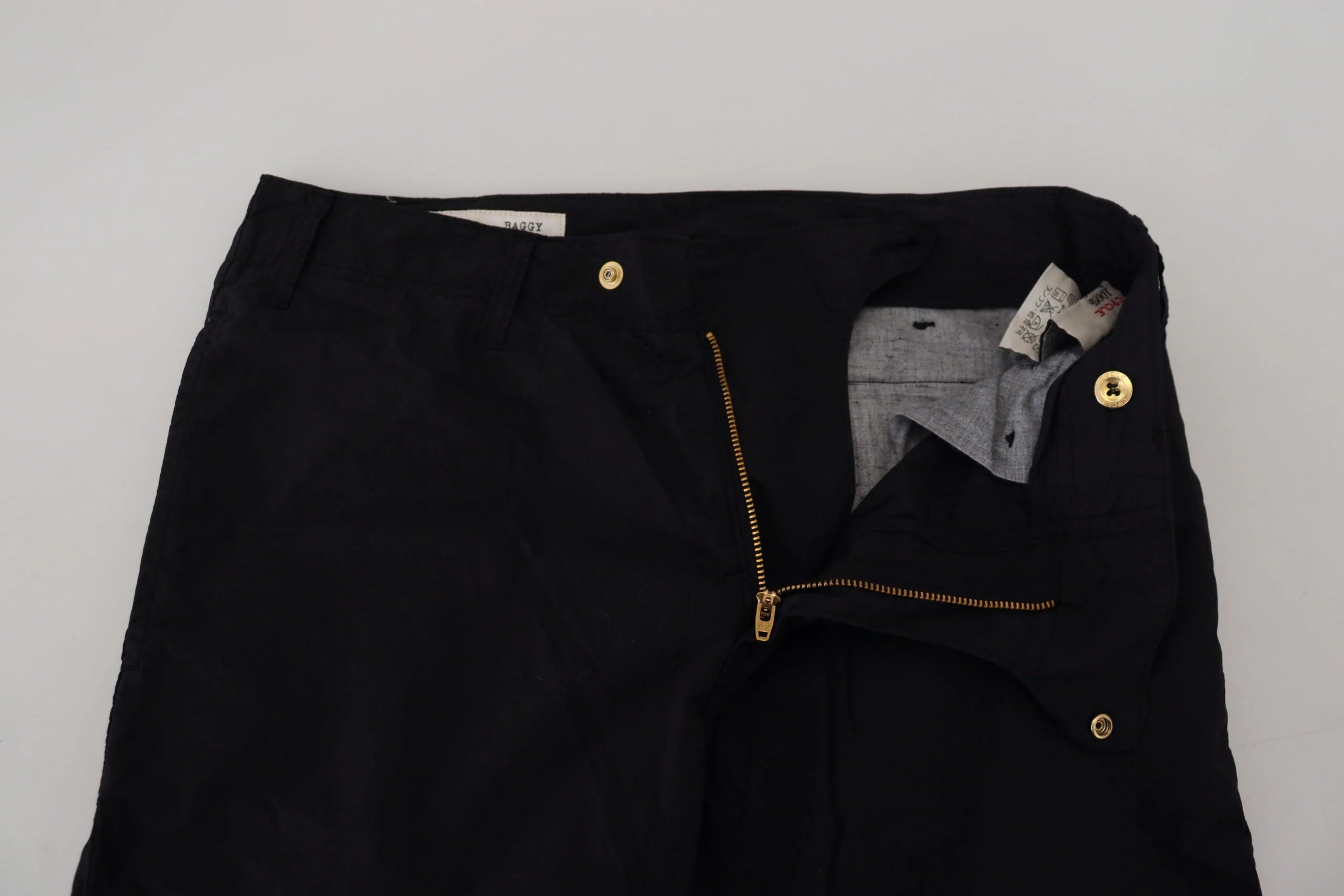 CYCLE Black Cotton Baggy High Waist Women Pants - W28 - Trousers