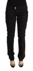 CYCLE Black Cotton Distressed Low Waist Slim Fit Denim Jeans - W31 - Jeans