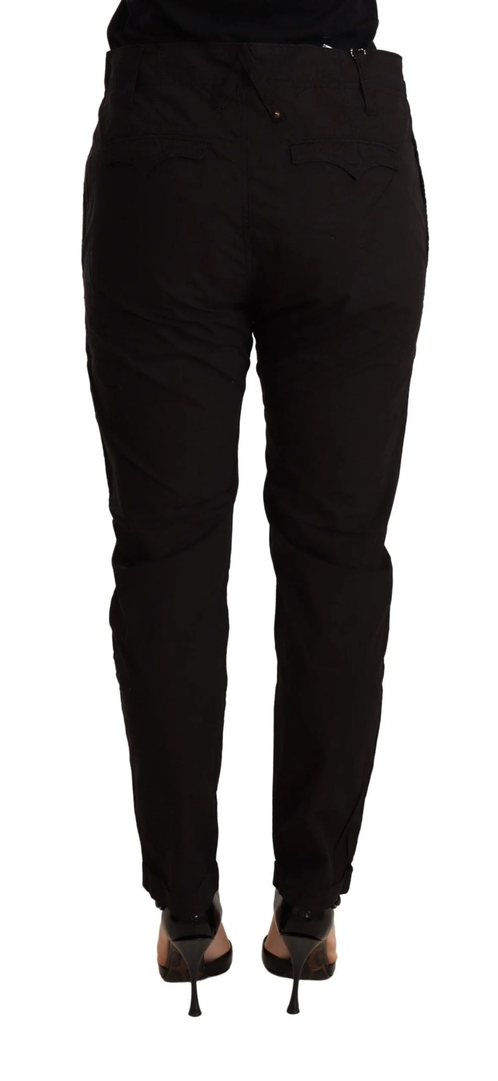 CYCLE Black Mid Waist BAGGY Fit Skinny Trouser - Trousers