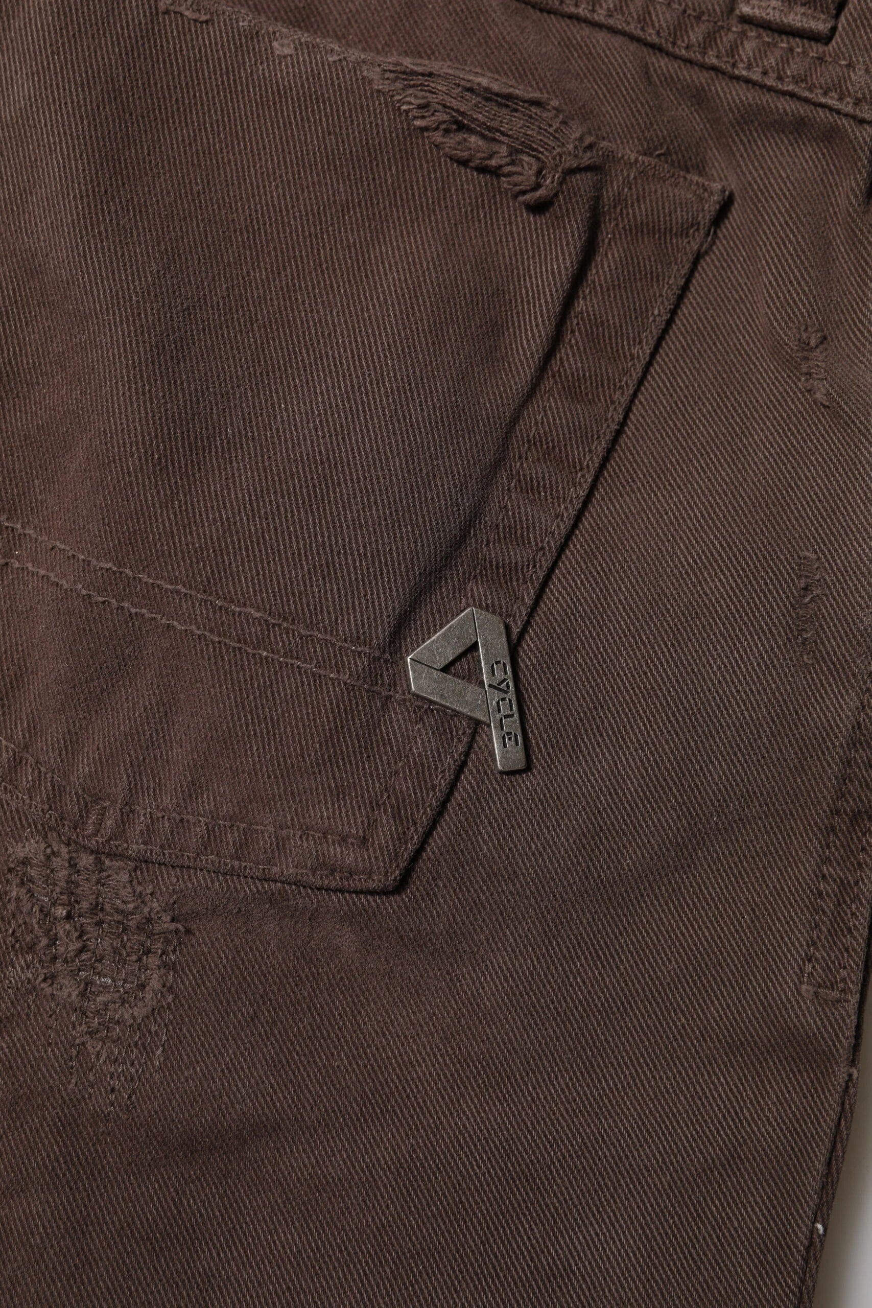 CYCLE Brown Cotton Low Waist Skinny Casual Jeans - Jeans